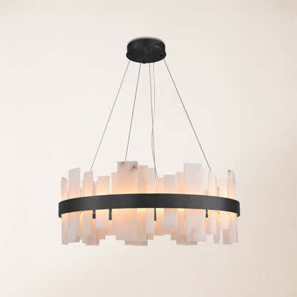 Nocturne Alabaster Round Chandelier 80cm