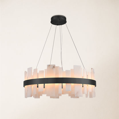 Nocturne Alabaster Round Chandelier 80cm