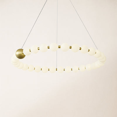 Velora Pearl Bead Round Chandelier 82cm D