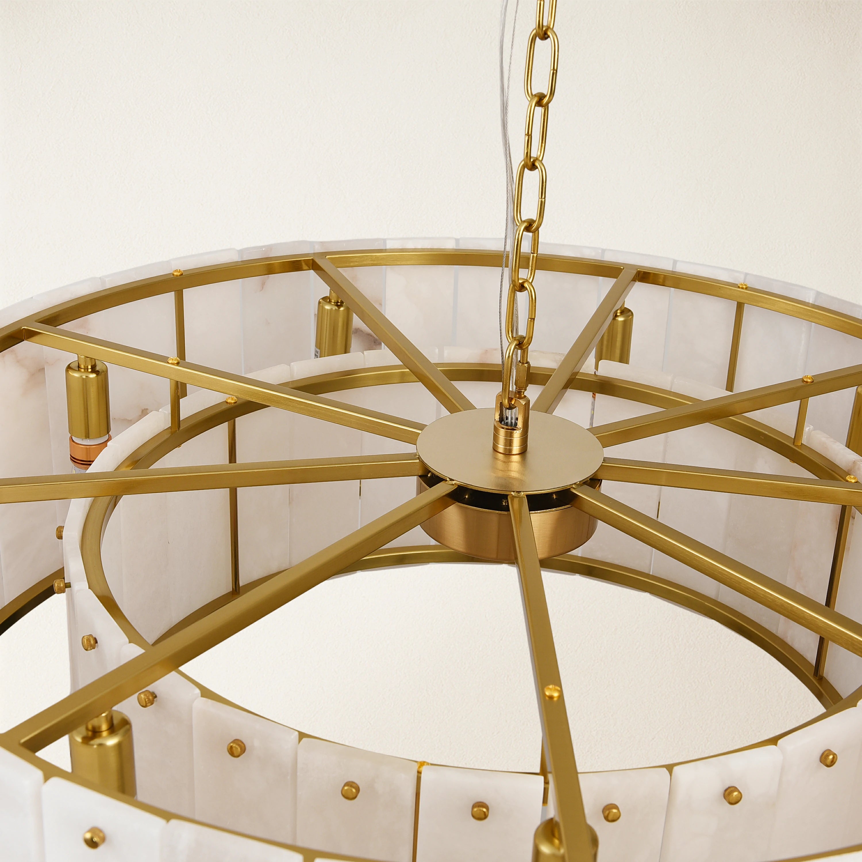 Nivislight Alabaster Round Chandelier 60.9cm