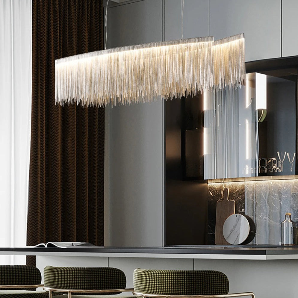 Teresa 47" Cadena Metal Tassel Dining Room Light