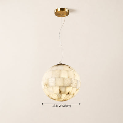 Disco Ball Alabaster Pendant Light