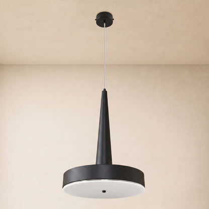 Pietra Lume Milk White Marble Cone Pendant 14"D