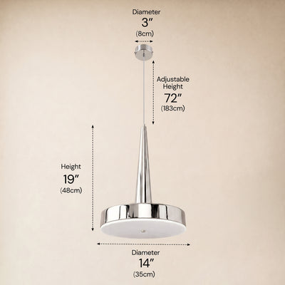 Pietra Lume Milk White Marble Cone Pendant 14"D
