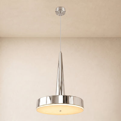 Pietra Lume Milk White Marble Cone Pendant 14"D