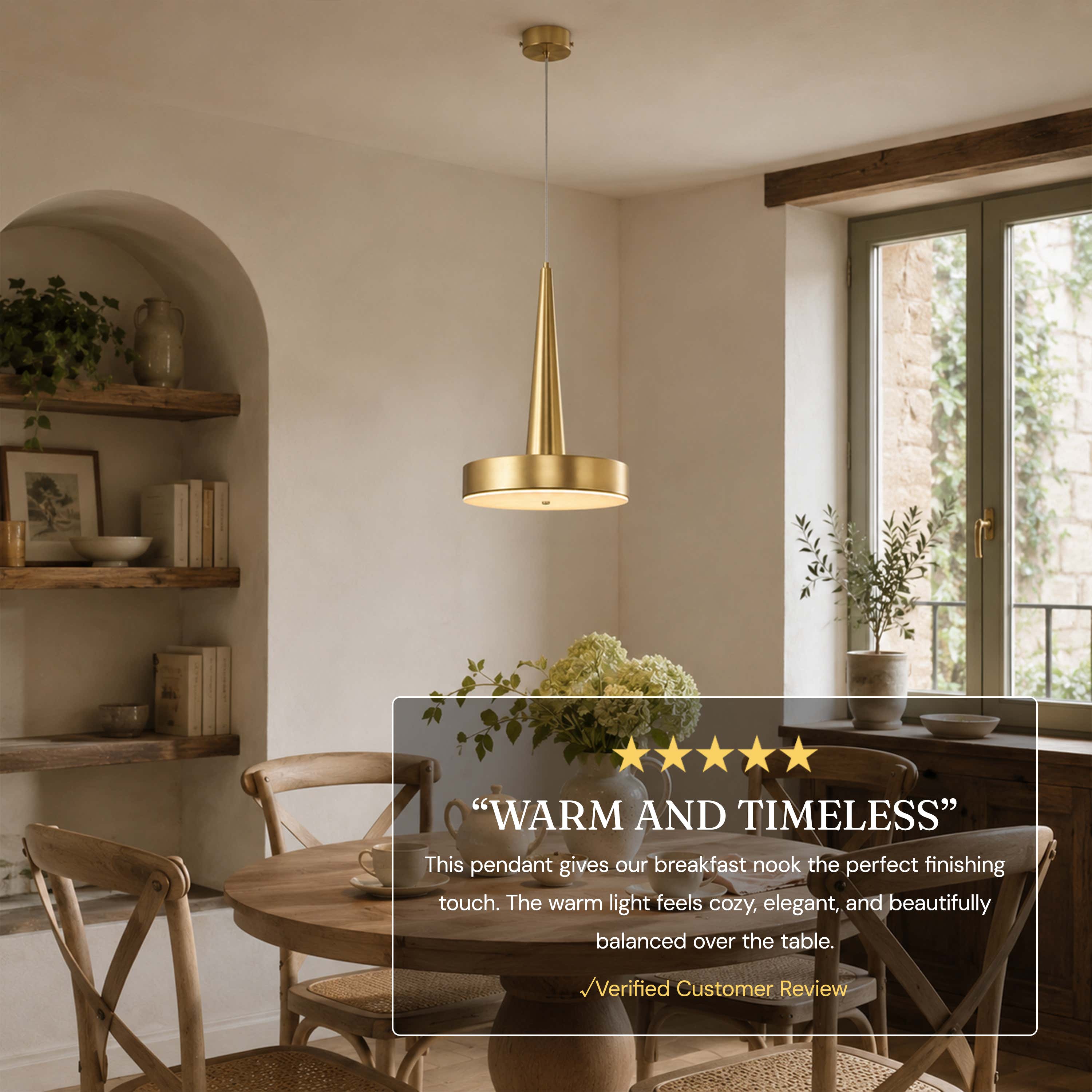 Pietra Lume Milk White Marble Cone Pendant 14"D