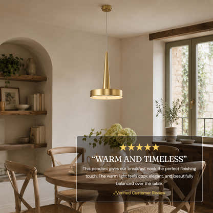 Pietra Lume Milk White Marble Cone Pendant 14"D