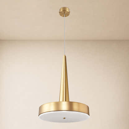 Pietra Lume Milk White Marble Cone Pendant 14"D