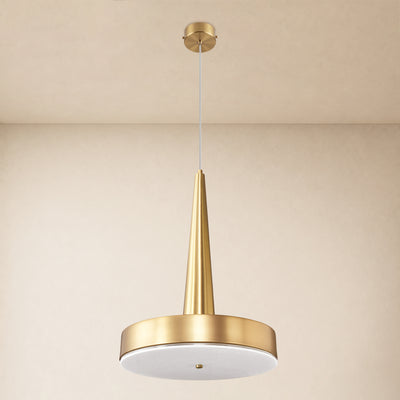 Pietra Lume Milk White Marble Cone Pendant 14"D
