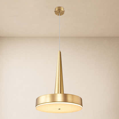 Pietra Lume Milk White Marble Cone Pendant 14"D