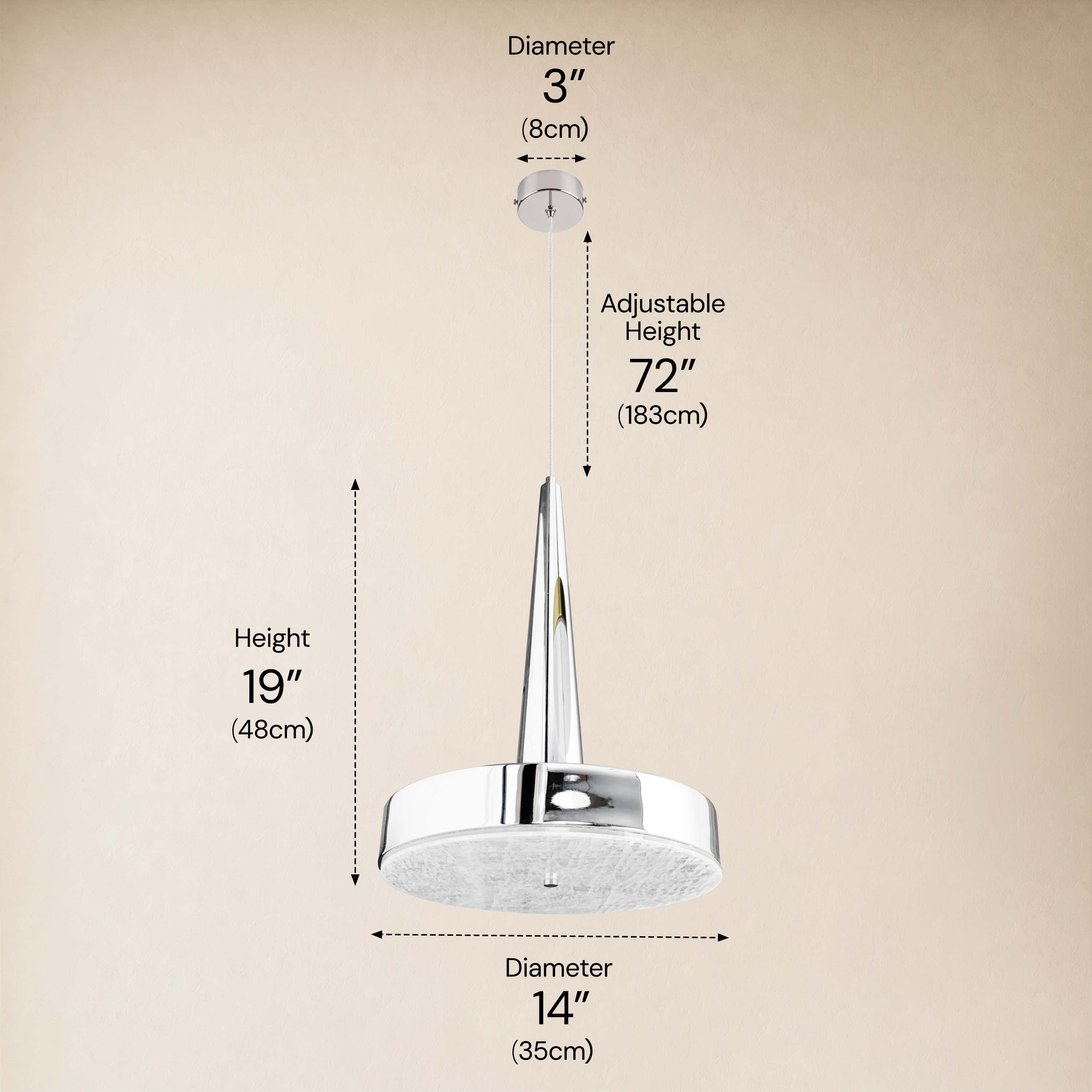 Pietra Lume White Marble Cone Pendant 14"D