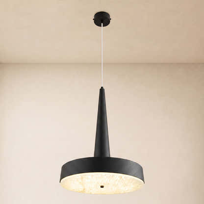 Pietra Lume White Marble Cone Pendant 14"D