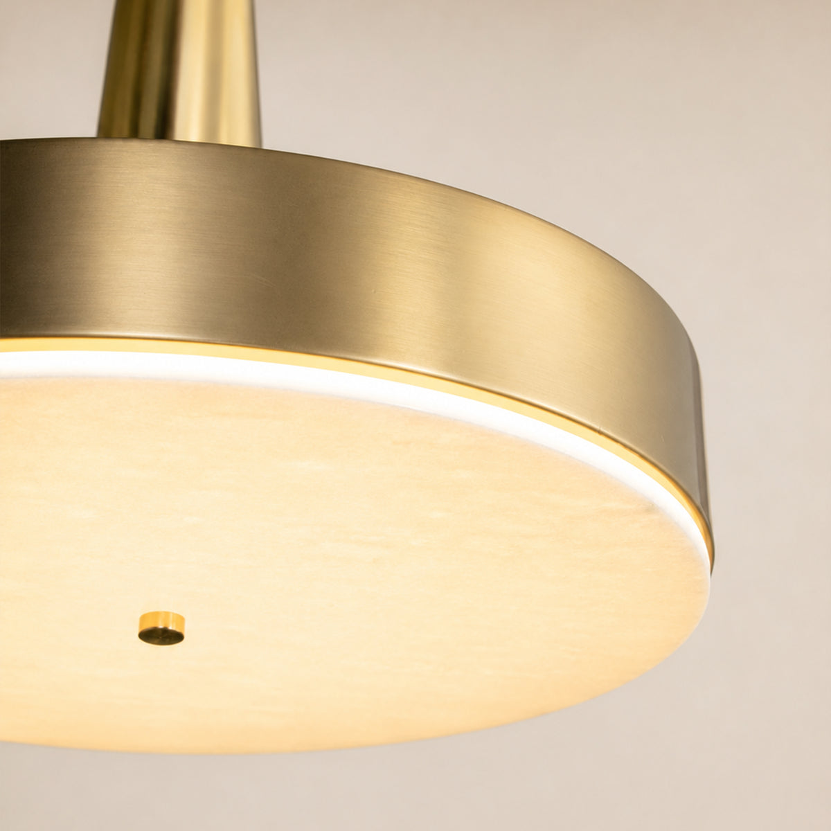 Pietra Lume Milk White Marble Cone Pendant 14"D