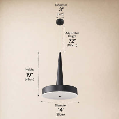 Pietra Lume Milk White Marble Cone Pendant 14"D