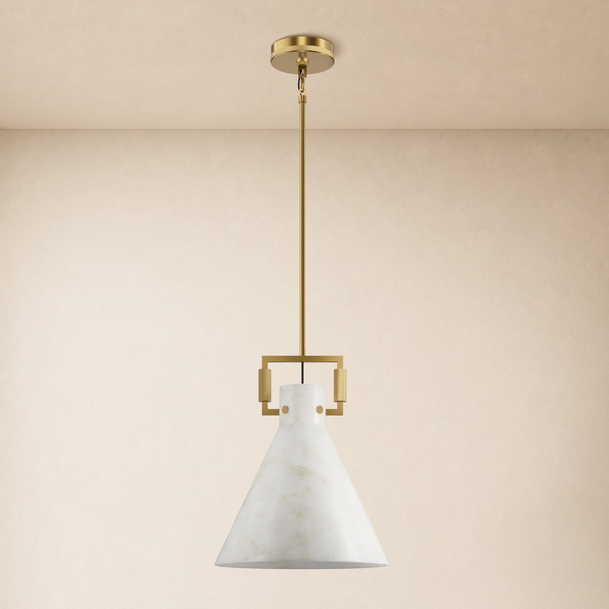 Lioren Resin Cone Pendant Light 14.2"D