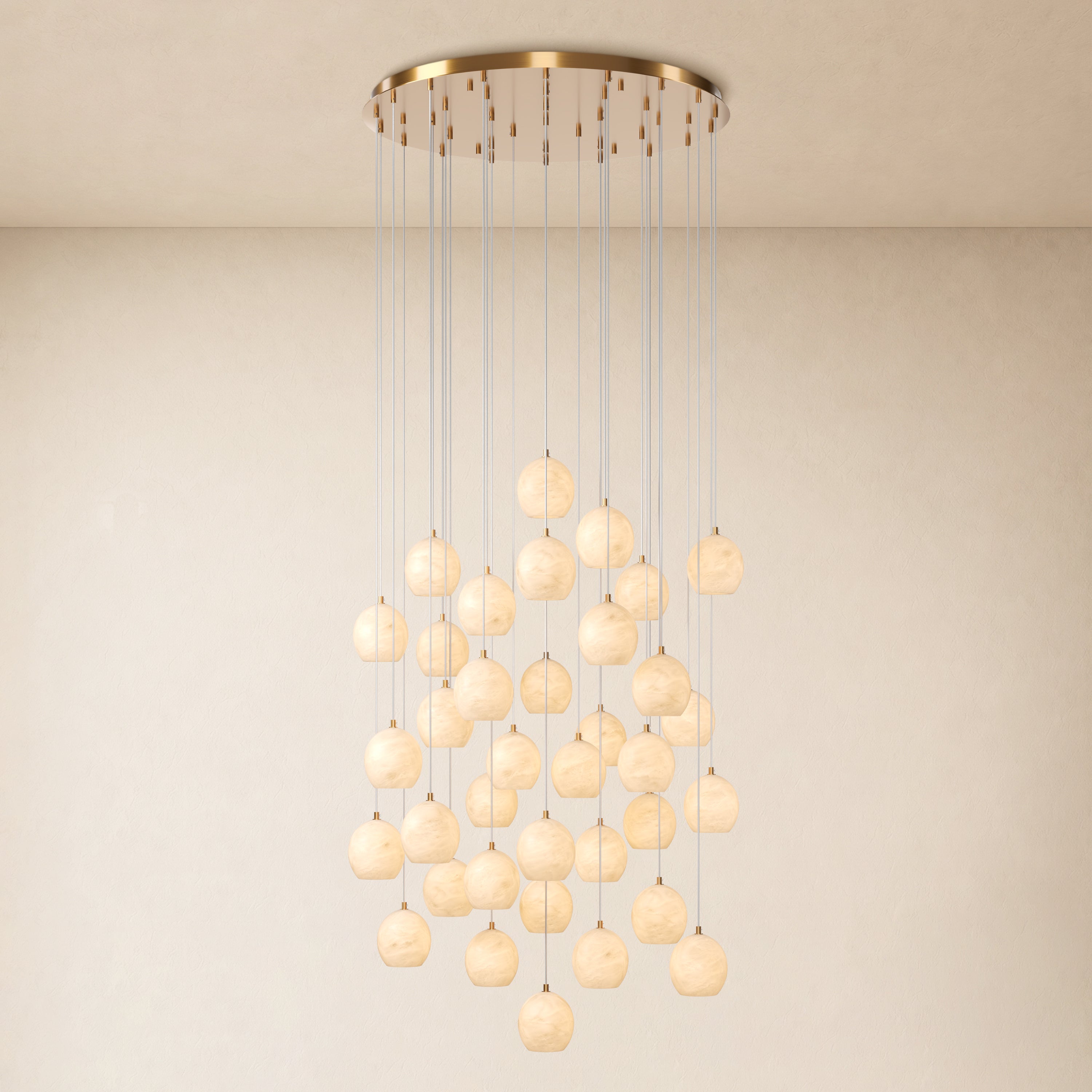 Quorvyn Resin Globe Round Chandelier