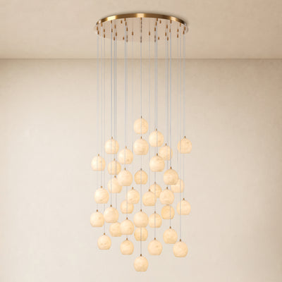 Quorvyn Resin Globe Round Chandelier