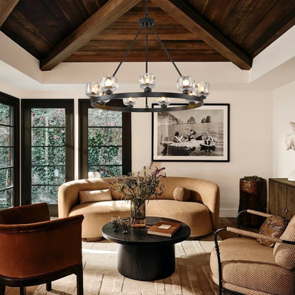 Vellum Round Chandelier 91cm D