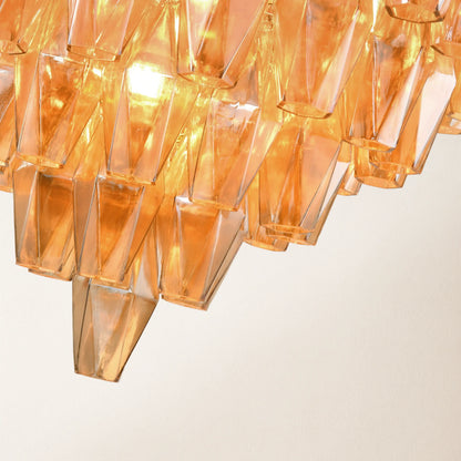 Celestial Drop Glass Crystal Glass Chandelier 91cm