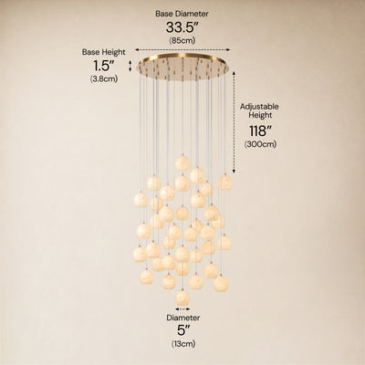 Quorvyn Resin Globe Round Chandelier