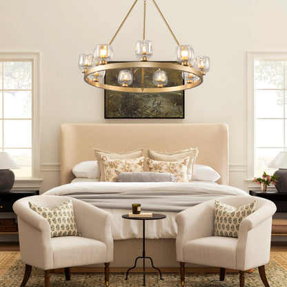 Vellum Round Chandelier 91cm D