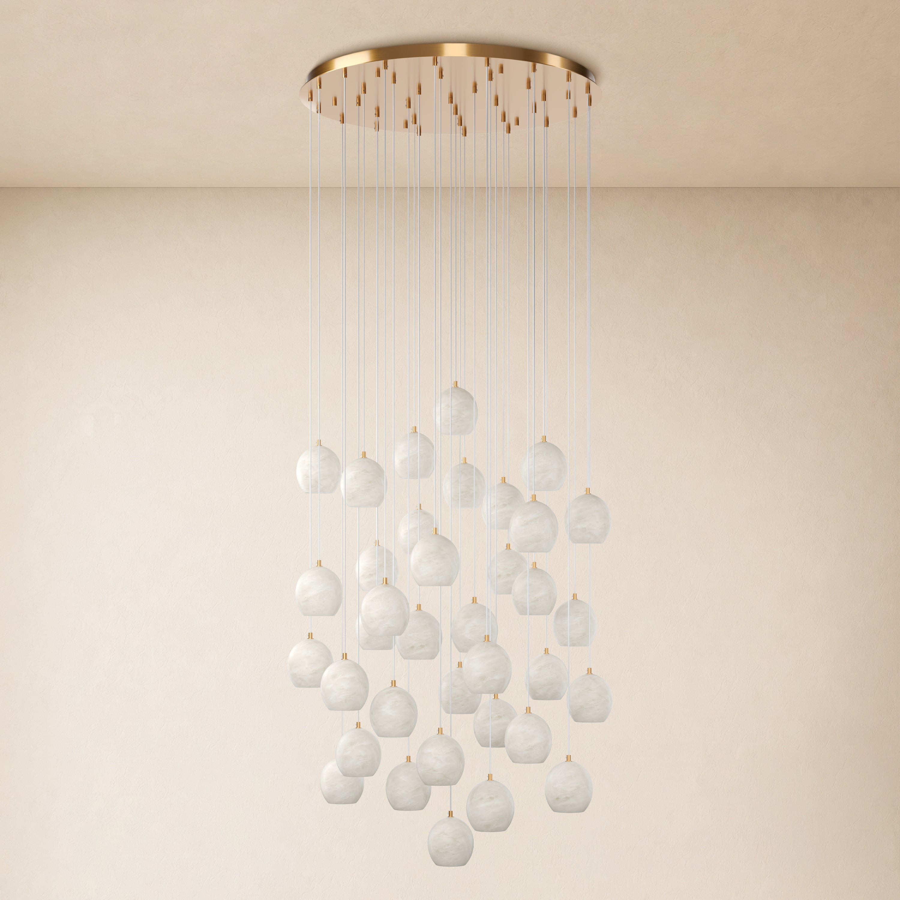 Quorvyn Resin Globe Round Chandelier