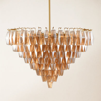Celestial Drop Glass Crystal Glass Chandelier 91cm