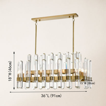 Clarion Rectangular Chandelier 91 cm L