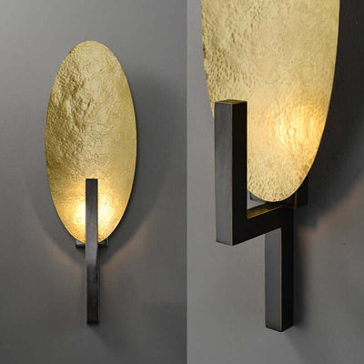 Solveta Metal Hammered Oval Wall Sconce