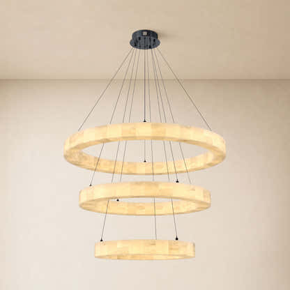 Soluna Alabaster 3 Tiered Custom Round Chandelier