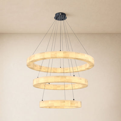 Soluna Alabaster 3 Tiered Custom Round Chandelier