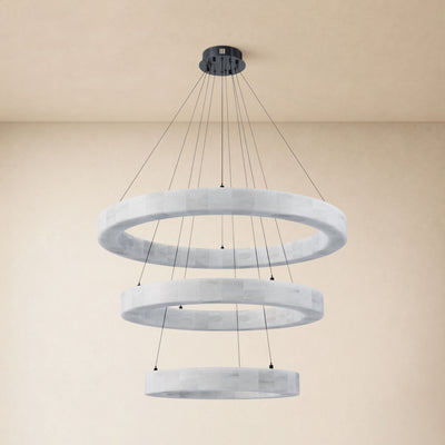 Soluna Alabaster 3 Tiered Custom Round Chandelier