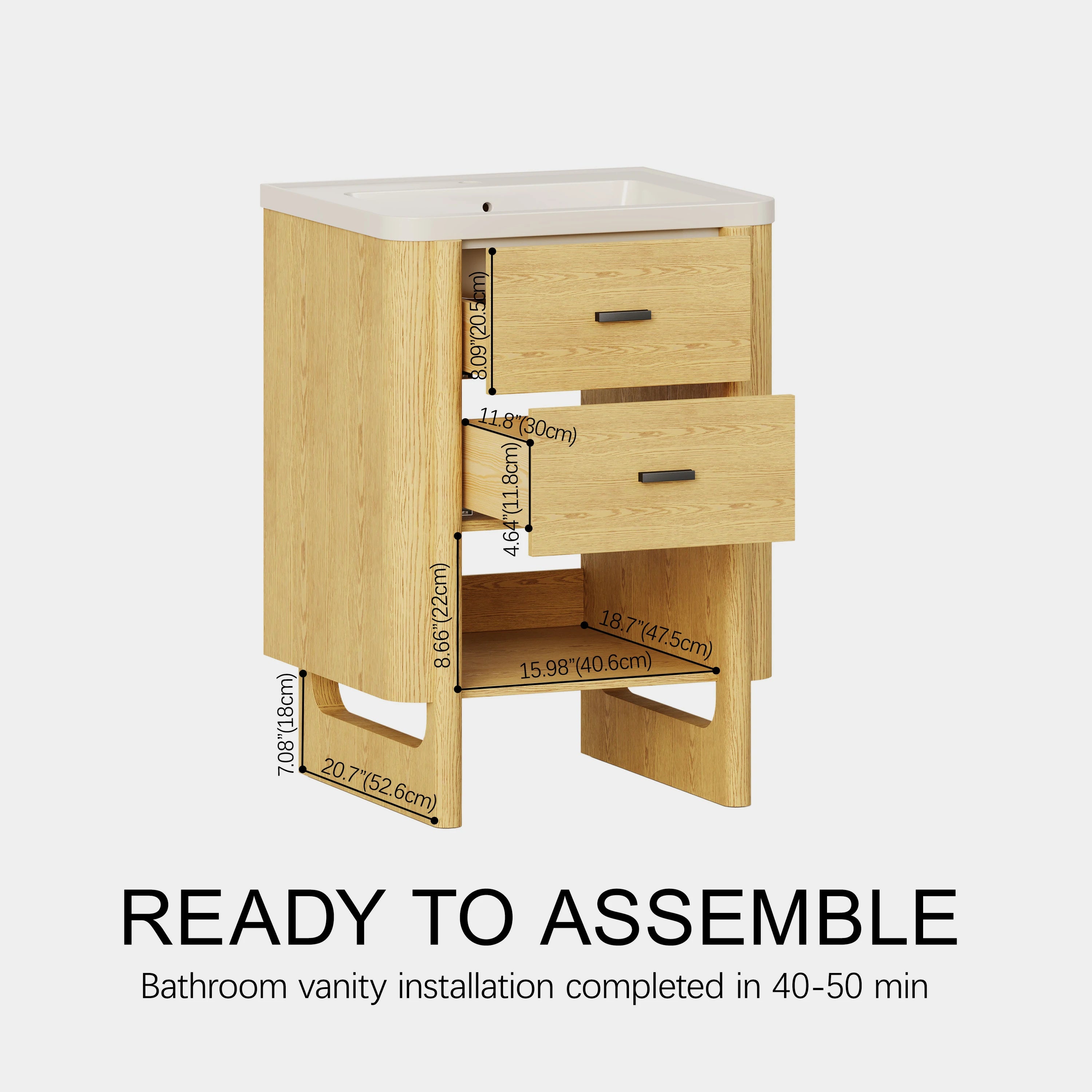 Silas Bathroom Vanity 61cm W