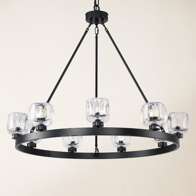 Vellum Round Chandelier 36"D