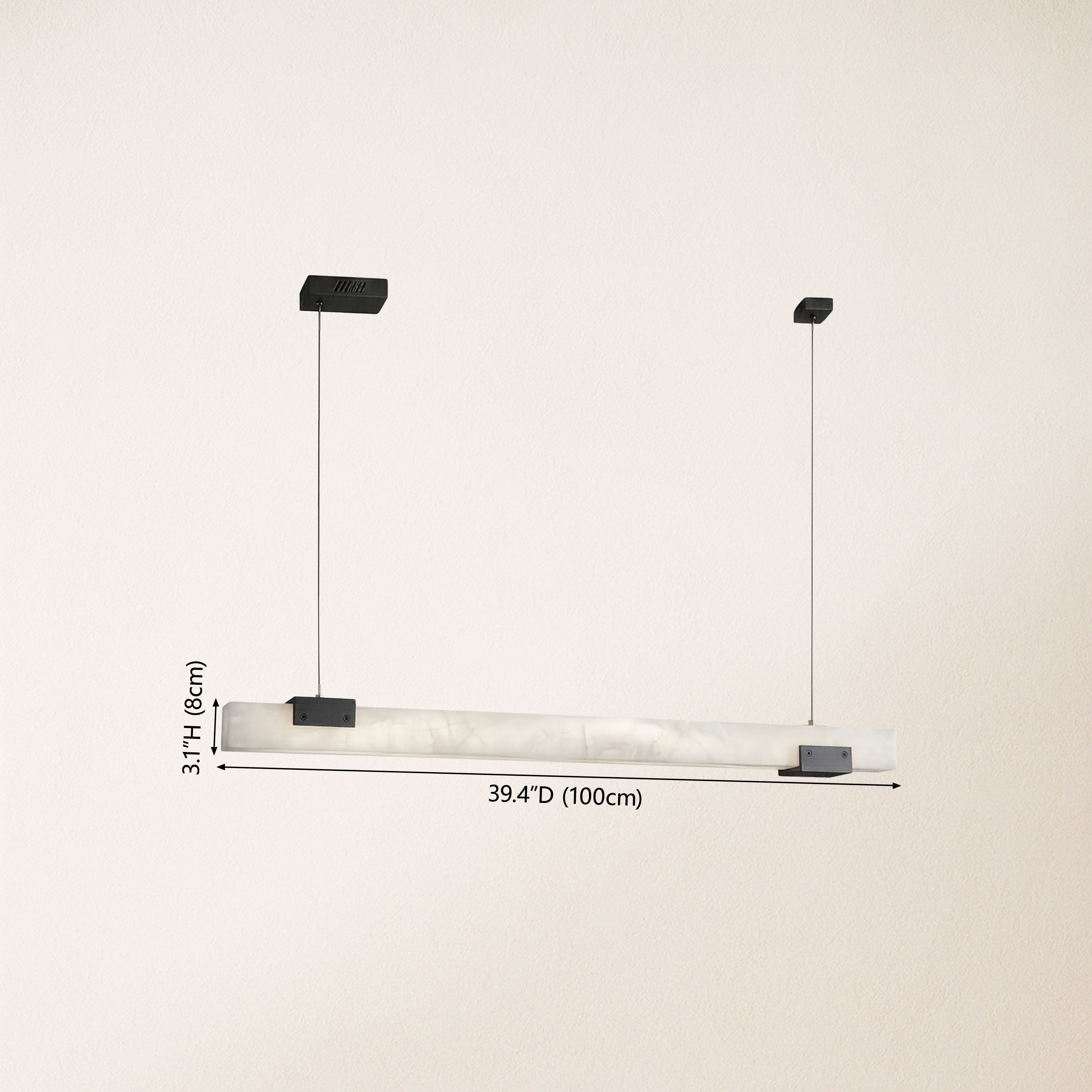 Caliora Alabaster Linear Chandelier