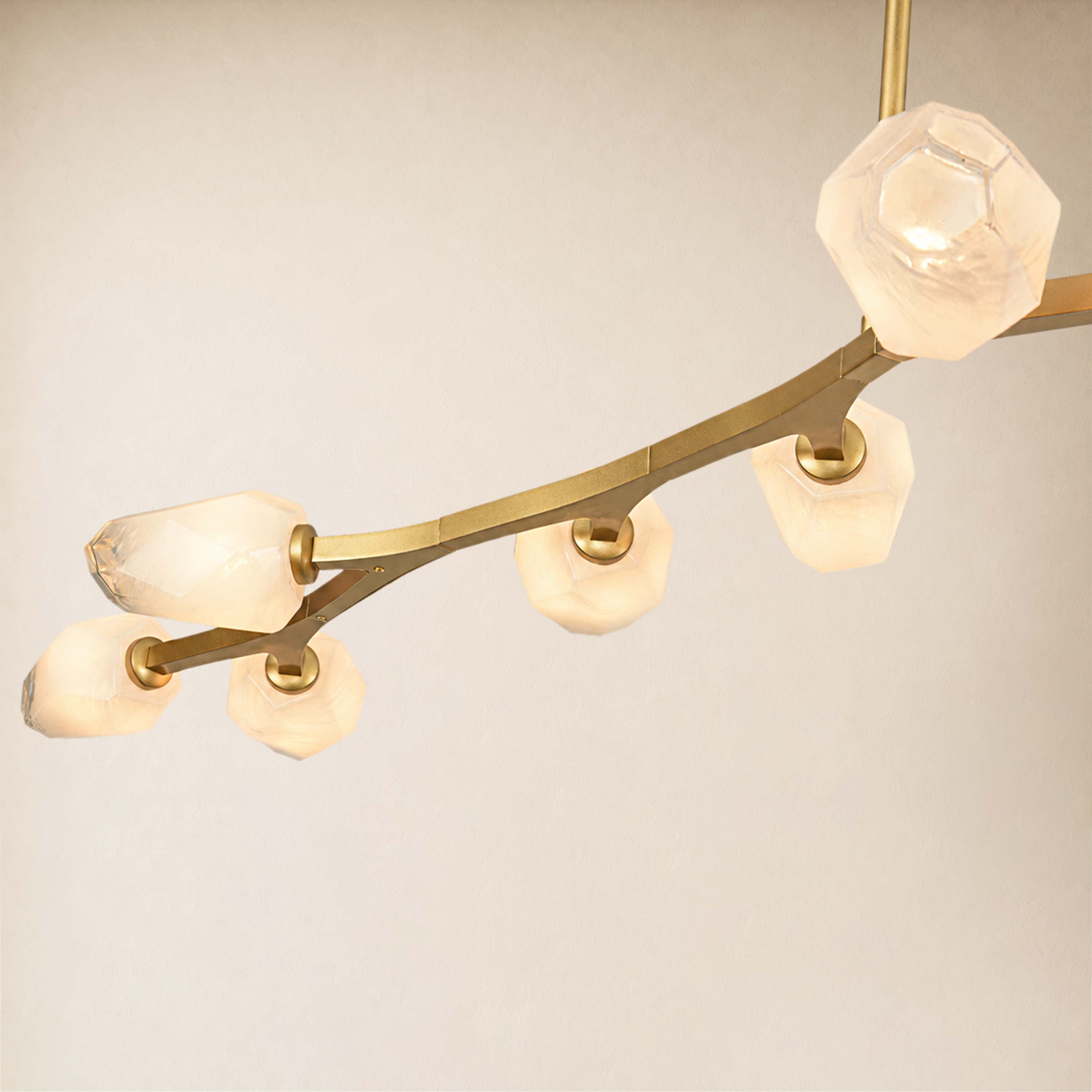 Solenne Cloud Glass Linear Chandelier 70"W