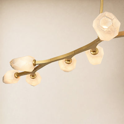 Solenne Cloud Glass Linear Chandelier 70"W