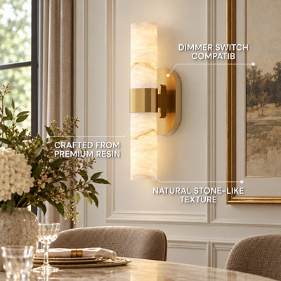 Calyndra Resin Cylinder Wall Sconce 18"-23"H