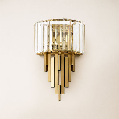 Solvoria Crystal Stepped Column Wall Sconce