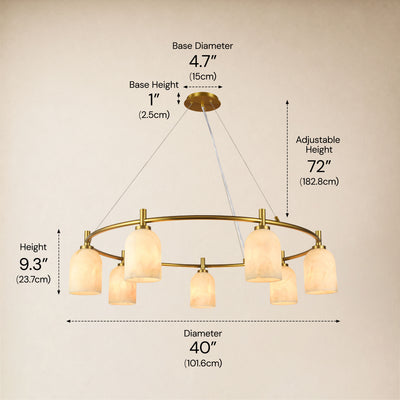 Axis Resin Ring Chandelier 40"D