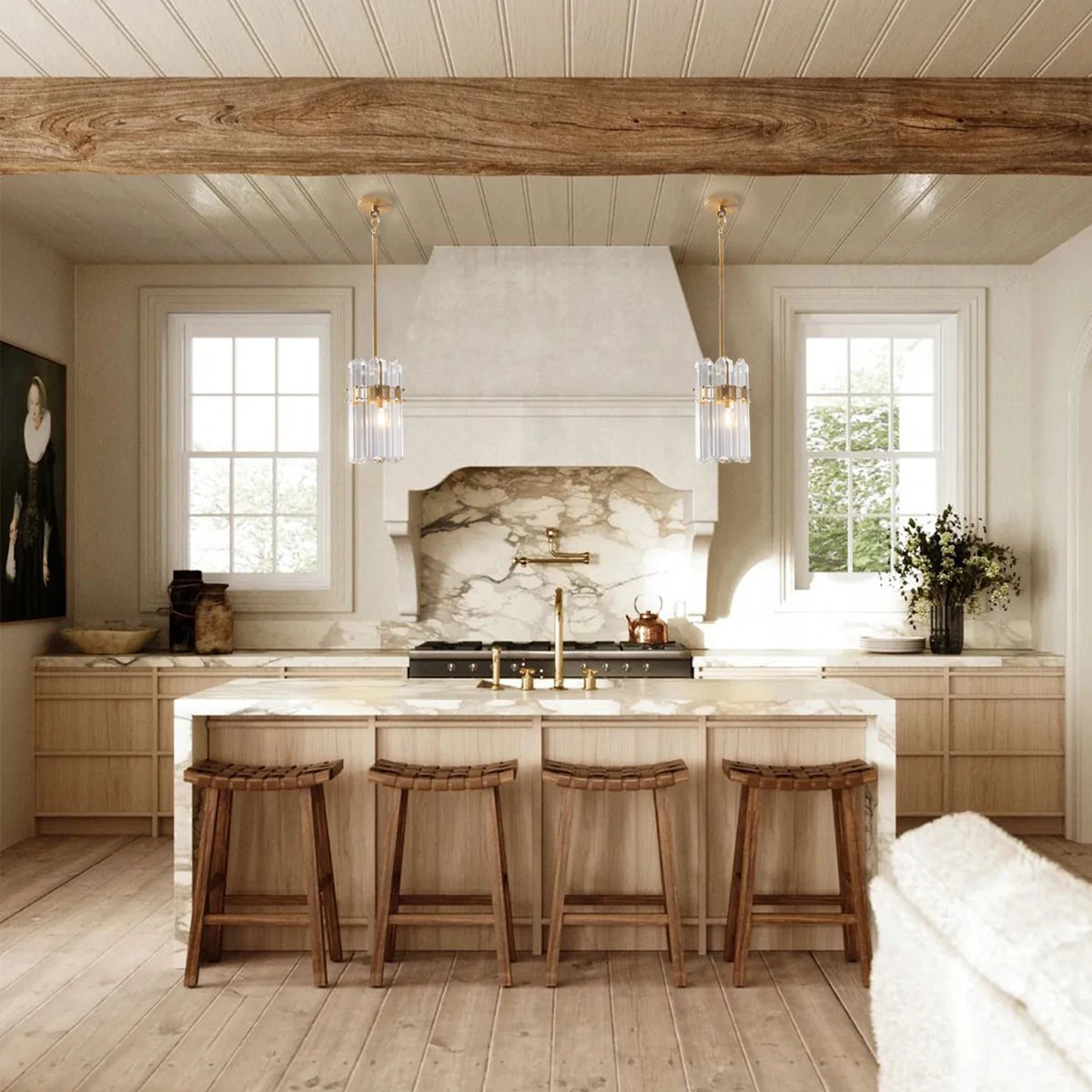 Ruby Crystal Pendant Kitchen Island Light 16.5 cm W