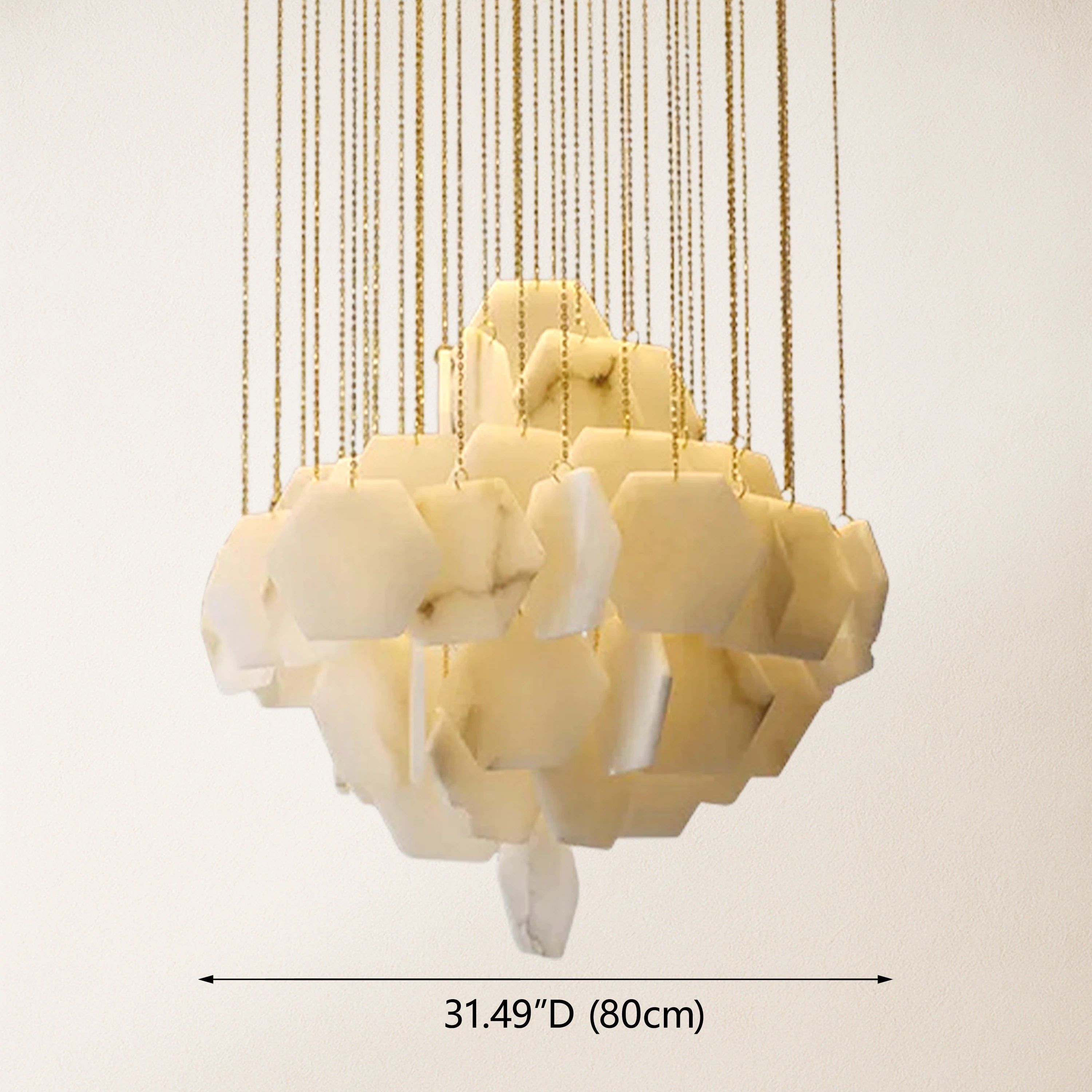 Talan Multi-layer Irregular Alabaster Chandelier 80cm D