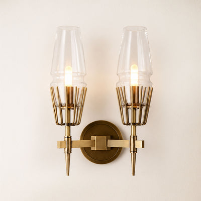 Astoria Glass 2 Light Wall Sconce