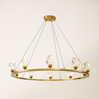 Aurelium Halo Crystal Round Chandelier