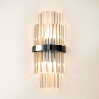 Oryana Crystal Icicle 2-Tier Wall Sconce 7.9"