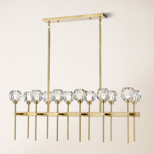 Parisian Crystal Double Linear Chandelier 122 cm L