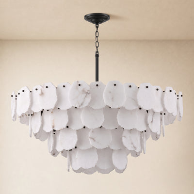 Moira Alabaster Multi-Tier Round Chandelier 48"D