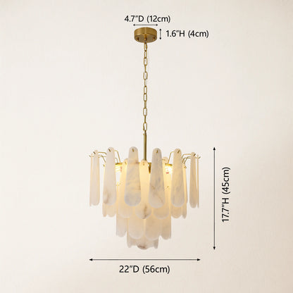 Caldera Alabaster Round Chandelier 55cm