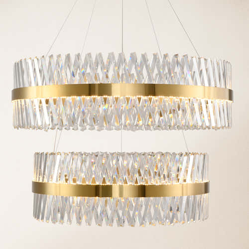 Vetro Prism Crystal 2-Tier Chandelier 102cm L
