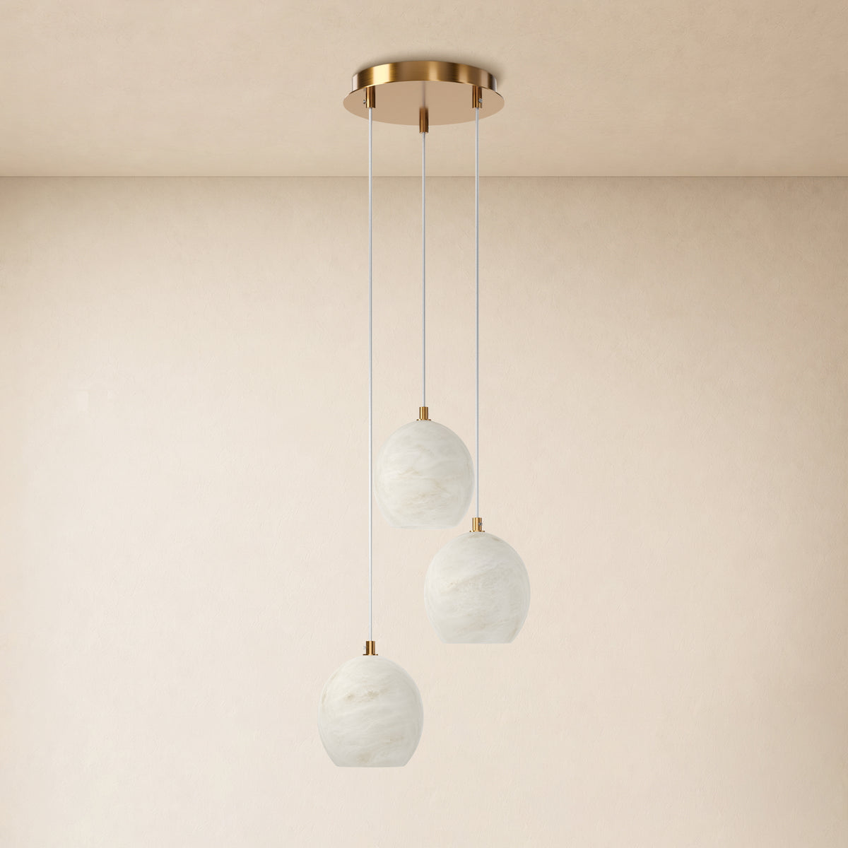 Quorvyn Resin Globe Round Chandelier
